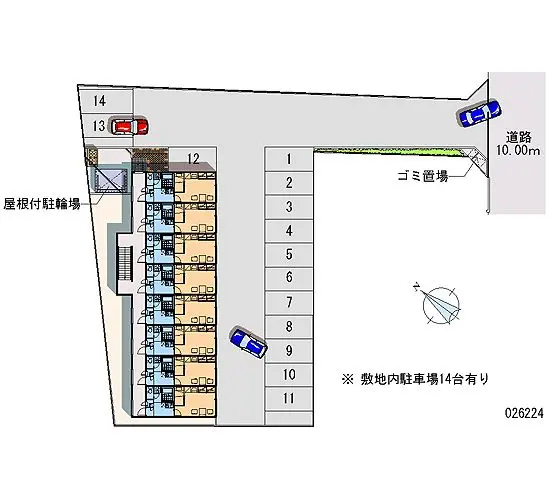 ★手数料０円★札幌市白石区北郷三条７丁目　月極駐車場（LP）